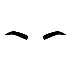 Brows icon vector. Eyebrow illustration sign. Forehead symbol or logo.