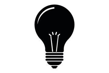 light bulb silhouette vector illustration