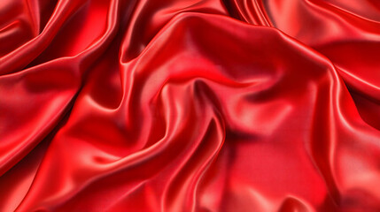 Obraz premium luxurious red satin fabric
