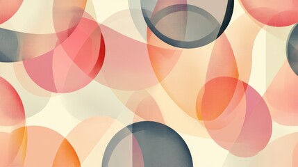 Fototapeta premium A seamless abstract background with transparent geometric shapes arranged in a harmonious pattern, ideal for modern design