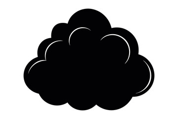 black and white cloud silhouette