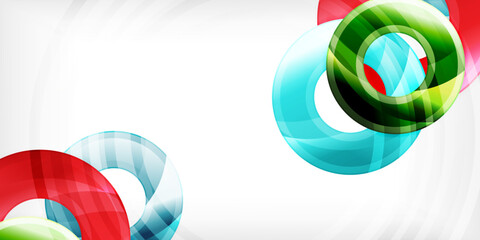 Obraz premium Circles, round elements, ring shapes premium background. Vector Illustration For Wallpaper, Banner, Background, Card, Book Illustration, landing page