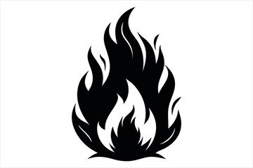fire silhouette vector illustration