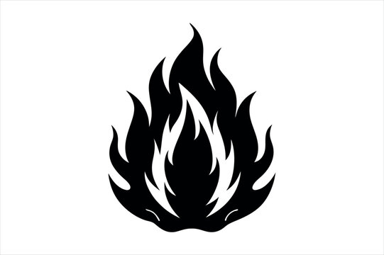 recommend clip art: silhouette vector of a fire flame