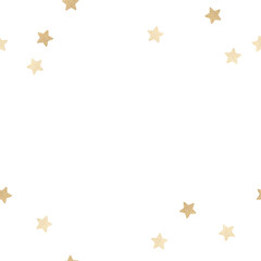 Gold star png overlay, border frame, transparent background