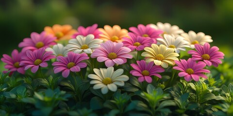 Obraz premium Vibrant Garden Flower Display