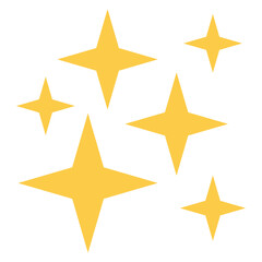Fototapeta premium Yellow sparkle png sticker, cute effect in flat design, transparent background