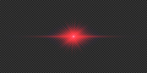 Red horizontal light effect of lens flares