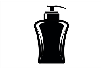 hand wash bottle silhouette vector