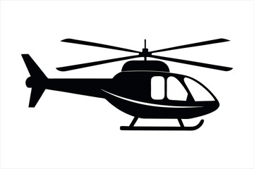 military helicopter isolated on white