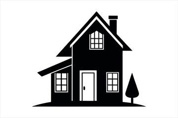 silhouette vector of a house