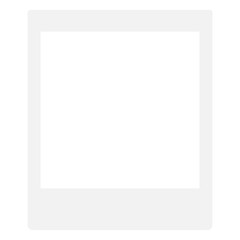 Instant photo png frame sticker, simple design, transparent background