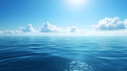 Fototapeta premium Blue Water Sea for Background: A simple background of blue sea water, ideal for a clean and calming design.