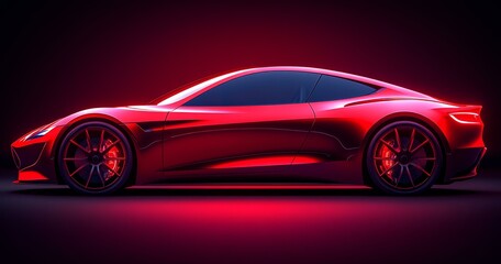 Naklejka premium Advanced Sports Car Design, Performance Features