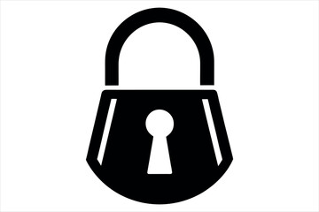 lock silhouette vector illustration