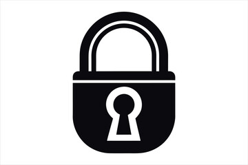 lock icon silhouette vector