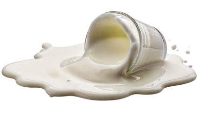 spilt milk from glass