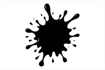 ink splashes vector silhouette 