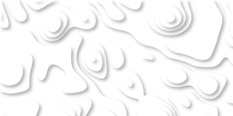 paper cut 3d render topography abstract, beautiful white Background. geometric map relief texture with curved layers and shadow. Realistic papercut decoration textured with wavy vector design.