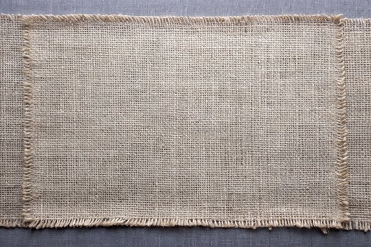 Flap of fabric on gray background