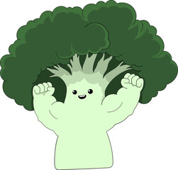 lush green broccoli contains substances that are needed for health