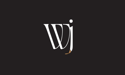 WJ, JW, W, J Abstract Letters Logo Monogram