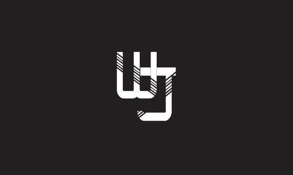 WJ, JW, W, J Abstract Letters Logo Monogram