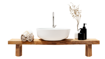 PNG minimal bathroom interior, collage element, transparent background