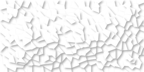 Fototapeta premium Beautiful white and crystallized polygon background. abstract light colorful stone tile pattern with shadow. modern wallpaper, trendy simple minimal geometric background abstract backdrop.