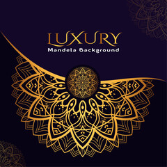 Luxury ornamental background mandala design in gold color. Elegant ornamental mandala background design with gold color 