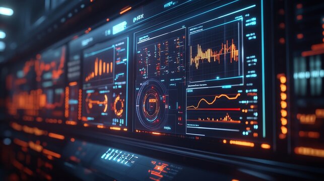 smart power grid interface highlighting data analysis and market trends with energy consumption monitoring and price graphs providing efficient grid management solutions