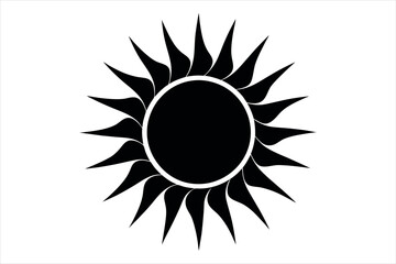 sun silhouette vector