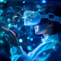 Digital transformation represented through a blend of virtual and physical business tools,Generative AI