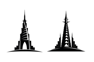 Obraz premium skyscraper silhouette vector