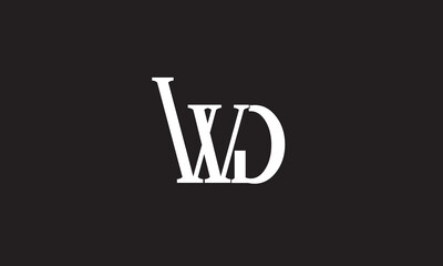  WD, DW, W, D Abstract Letters Logo Monogram