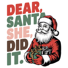 Retro Christmas PNG design high quality