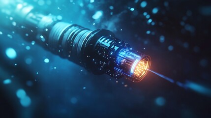 submarine fiber-optic cable transmitting data across oceans for global communication showcasing high-speed internet connectivity and the robust digital infrastructure for worldwide networks