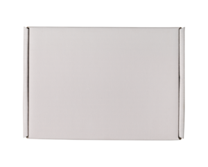 White mailing box png, flat lay design