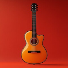 Obraz premium Solid Body Electric Guitar in Sunburst Finish