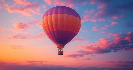 Fototapeta premium Sunset Hot Air Balloon Flight