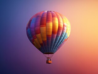 Fototapeta premium Vibrant Hot Air Balloon Ride in the Sky, Colorful Adventure