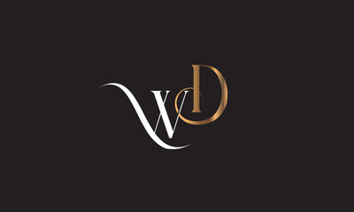  WD, DW, W, D Abstract Letters Logo Monogram