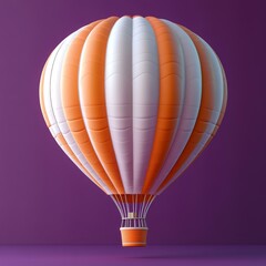 Naklejka premium Hot Air Balloon, 3D Illustration