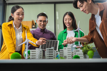 Businessman team brainstorming using tablet, laptop computer for working technology and business,...