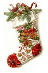 Christmas Stocking Overflowing with Toys