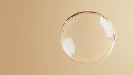 A Serene and Elegant Bubble Floating in Soft Light
