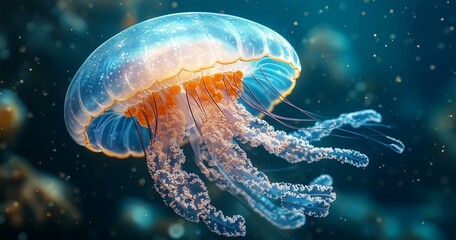 Jellyfish Image, Underwater Creature, Ocean Life, Photography Artwork