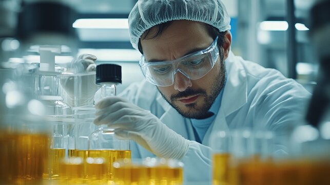 scientist conducting analysis of a novel active pharmaceutical ingredient in a lab environment showcasing the research and development process in drug formulation and healthcare innovation