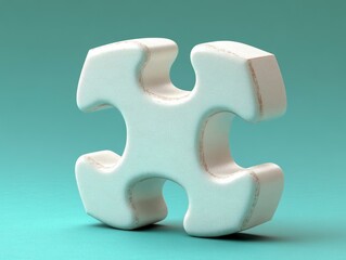 Obraz premium Unique Puzzle Piece Artwork | Handmade Ceramic | Interlocking Design