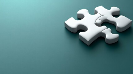Obraz premium Piece of puzzle connected to another, symbolizing solutions and integration